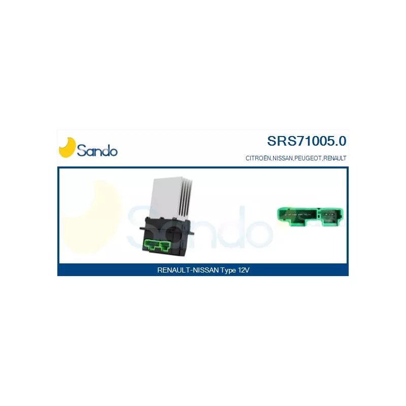 Résistance, pulseur d'air habitacle SANDO SRS71005.0