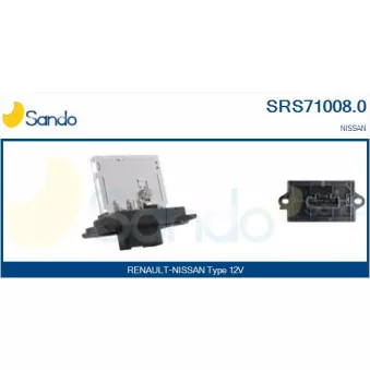 Résistance, pulseur d'air habitacle SANDO SRS71008.0