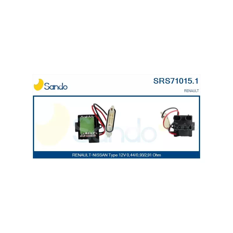 Résistance, pulseur d'air habitacle SANDO SRS71015.1