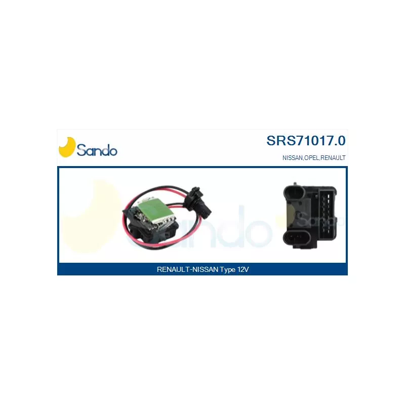 Résistance, pulseur d'air habitacle SANDO SRS71017.0