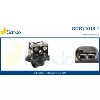 Prérésistance, moteur électrique (ventilateur de radiateur) SANDO SRS71018.1