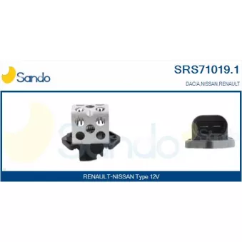 Prérésistance, moteur électrique (ventilateur de radiateur) SANDO SRS71019.1