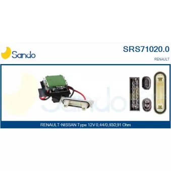 Résistance, pulseur d'air habitacle SANDO SRS71020.0