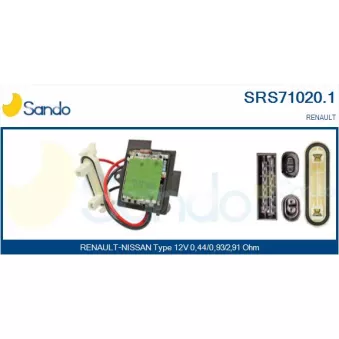 Résistance, pulseur d'air habitacle SANDO SRS71020.1