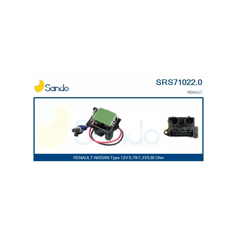 Résistance, pulseur d'air habitacle SANDO SRS71022.0