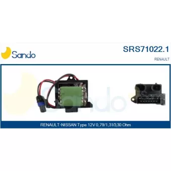 Résistance, pulseur d'air habitacle SANDO SRS71022.1