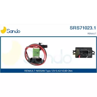 Résistance, pulseur d'air habitacle SANDO SRS71023.1