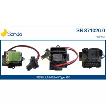 Résistance, pulseur d'air habitacle SANDO SRS71026.0