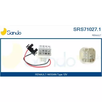 Résistance, pulseur d'air habitacle SANDO SRS71027.1