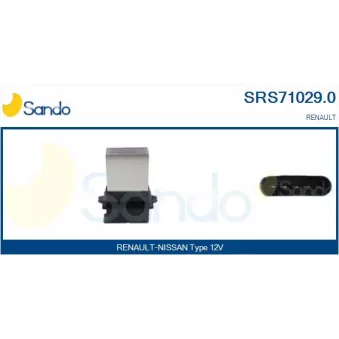 Résistance, pulseur d'air habitacle SANDO SRS71029.0