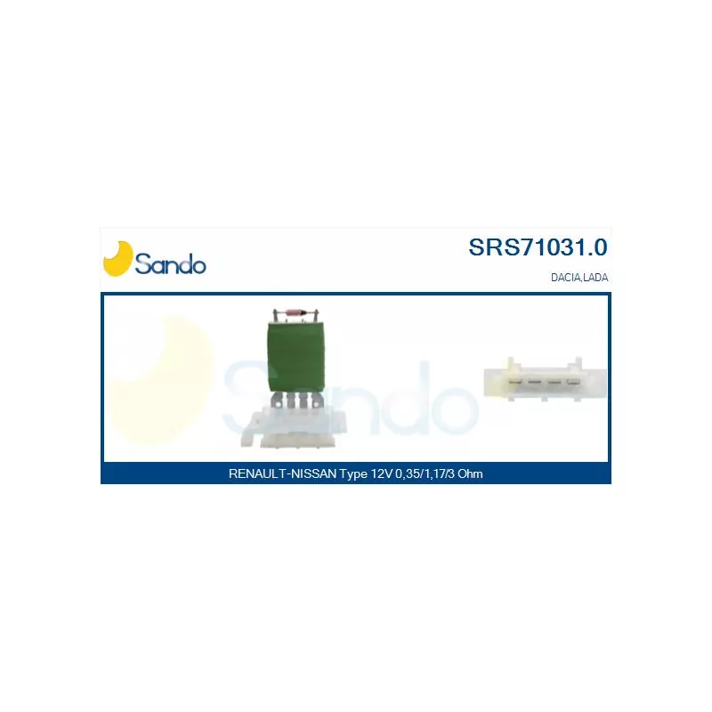 Résistance, pulseur d'air habitacle SANDO SRS71031.0