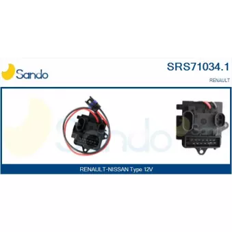 Résistance, pulseur d'air habitacle SANDO SRS71034.1