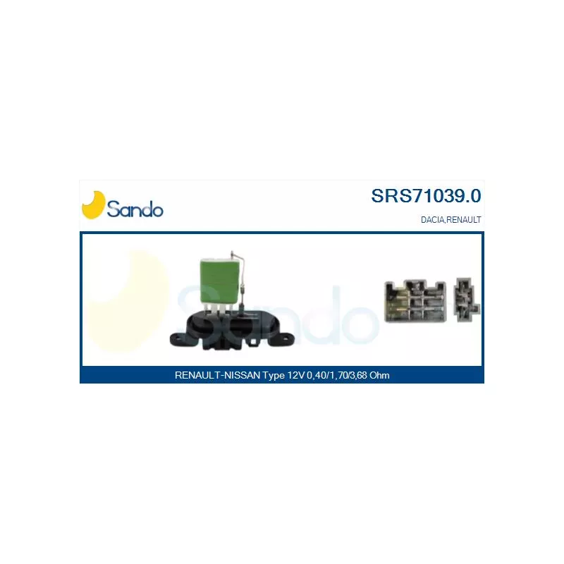 Résistance, pulseur d'air habitacle SANDO SRS71039.0