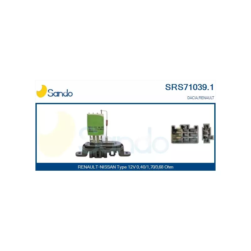 Résistance, pulseur d'air habitacle SANDO SRS71039.1