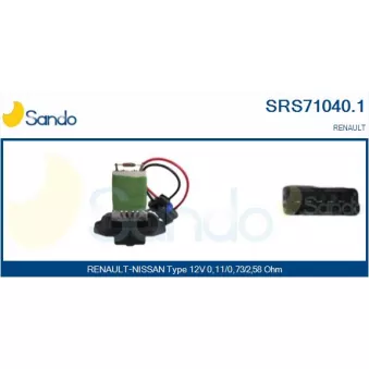 Résistance, pulseur d'air habitacle SANDO SRS71040.1
