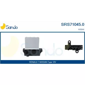 Résistance, pulseur d'air habitacle SANDO SRS71045.0