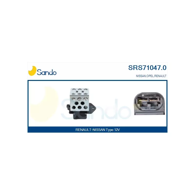 Résistance de série, moteur électrique-ventilateur du radiat SANDO SRS71047.0