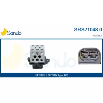 Résistance de série, moteur électrique-ventilateur du radiat SANDO SRS71048.0