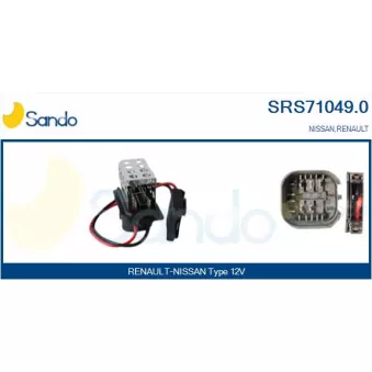 Résistance, pulseur d'air habitacle SANDO SRS71049.0