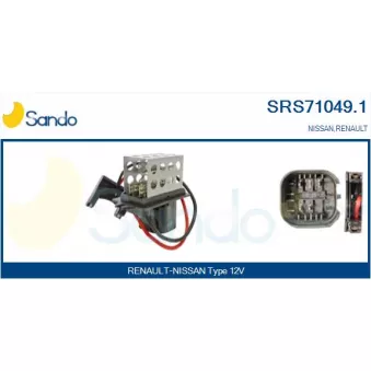 Résistance, pulseur d'air habitacle SANDO SRS71049.1