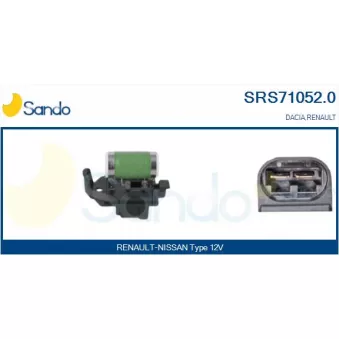 Résistance de série, moteur électrique-ventilateur du radiat SANDO SRS71052.0