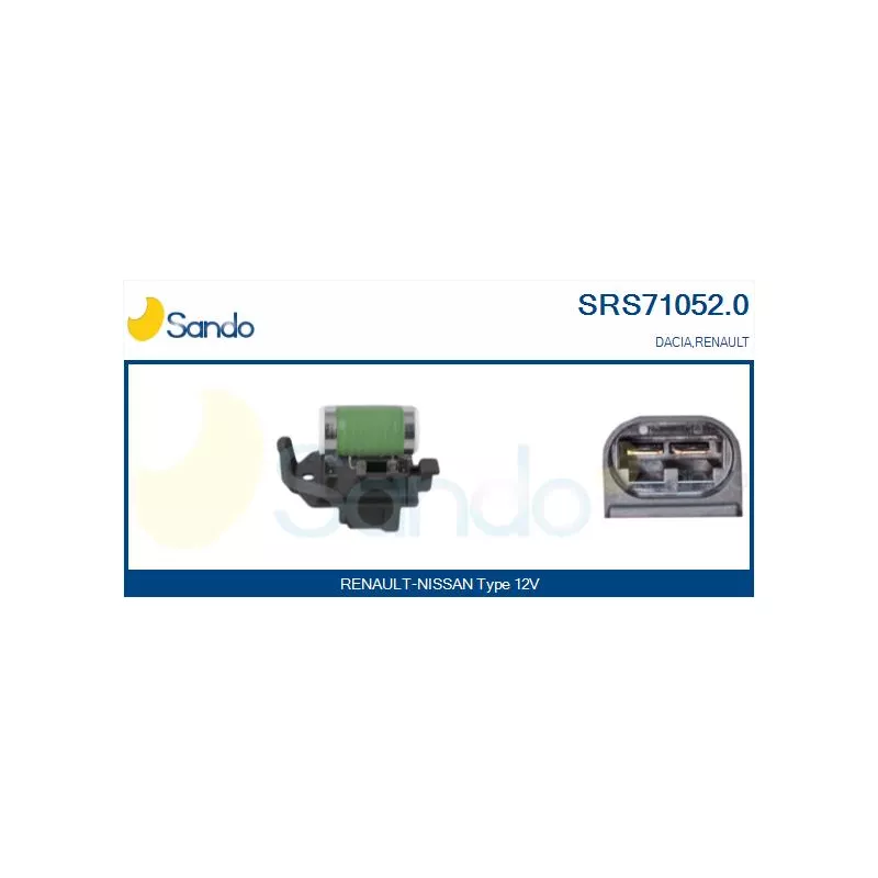 Résistance de série, moteur électrique-ventilateur du radiat SANDO SRS71052.0