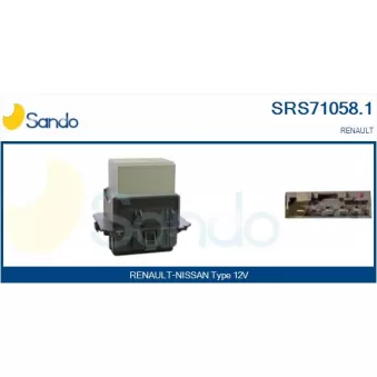 Résistance, pulseur d'air habitacle SANDO SRS71058.1