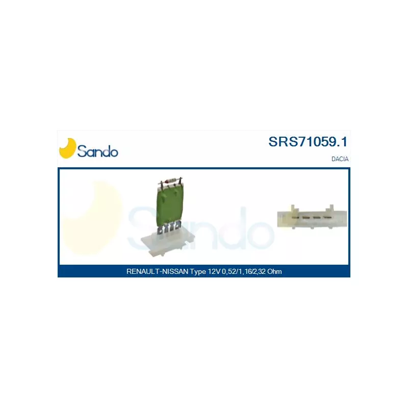 Résistance, pulseur d'air habitacle SANDO SRS71059.1