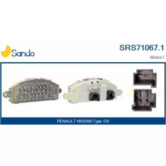 Résistance, pulseur d'air habitacle SANDO SRS71067.1