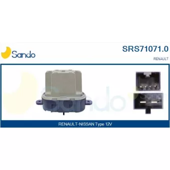 Résistance, pulseur d'air habitacle SANDO SRS71071.0