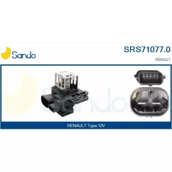 Prérésistance, moteur électrique (ventilateur de radiateur) SANDO SRS71077.0