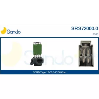 Résistance, pulseur d'air habitacle SANDO SRS72000.0