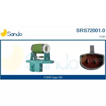 Résistance de série, moteur électrique-ventilateur du radiat SANDO SRS72001.0