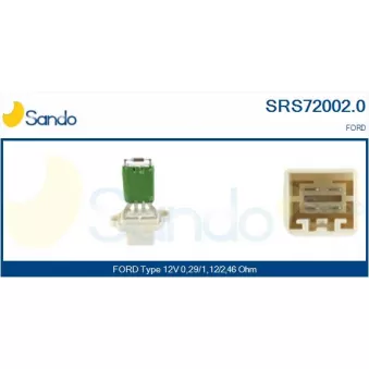 Résistance, pulseur d'air habitacle SANDO SRS72002.0
