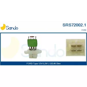 Résistance, pulseur d'air habitacle SANDO SRS72002.1