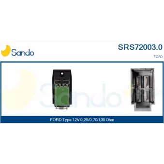 Résistance, pulseur d'air habitacle SANDO SRS72003.0