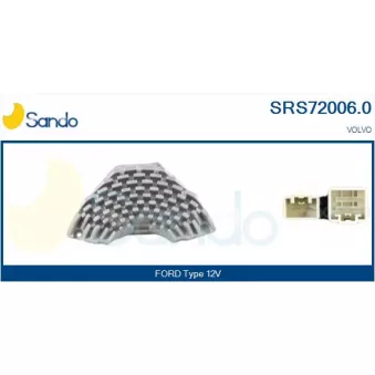 Résistance, pulseur d'air habitacle SANDO SRS72006.0