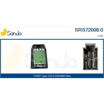 Résistance, pulseur d'air habitacle SANDO SRS72008.0