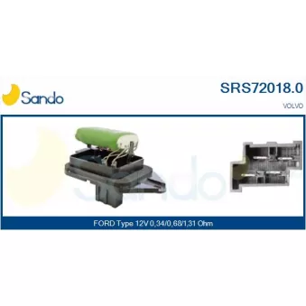 Résistance, pulseur d'air habitacle SANDO SRS72018.0