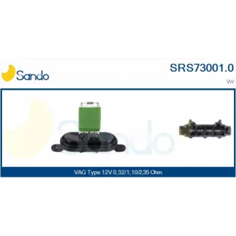 Résistance, pulseur d'air habitacle SANDO SRS73001.0
