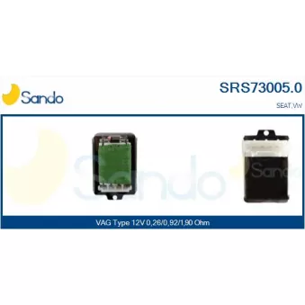 Résistance, pulseur d'air habitacle SANDO SRS73005.0