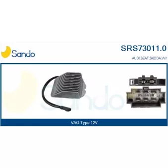 Résistance, pulseur d'air habitacle SANDO SRS73011.0