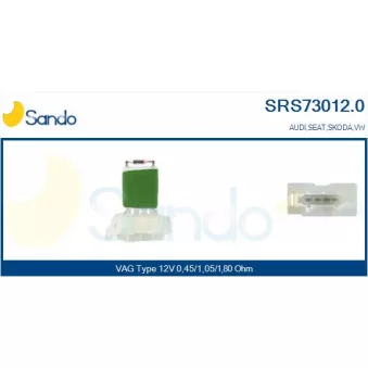 Résistance, pulseur d'air habitacle SANDO SRS73012.0