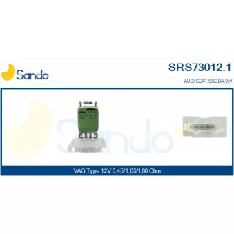 Résistance, pulseur d'air habitacle SANDO SRS73012.1