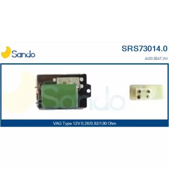 Résistance, pulseur d'air habitacle SANDO SRS73014.0