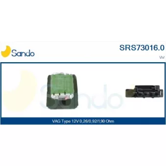 Résistance, pulseur d'air habitacle SANDO SRS73016.0