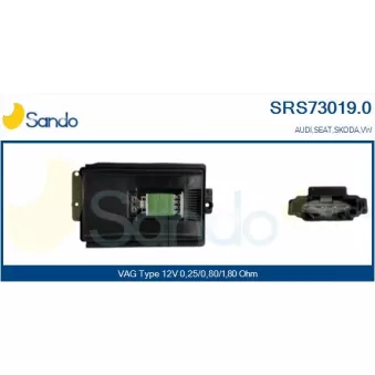 Résistance, pulseur d'air habitacle SANDO SRS73019.0