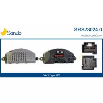Résistance, pulseur d'air habitacle SANDO SRS73024.0