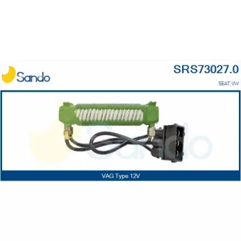 Résistance de série, moteur électrique-ventilateur du radiat SANDO SRS73027.0