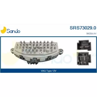 Résistance, pulseur d'air habitacle SANDO SRS73029.0